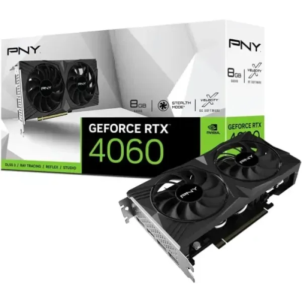 PNY GeForce RTX 4060 8GB VERTO Dual Fan GDDR6 Graphics Card